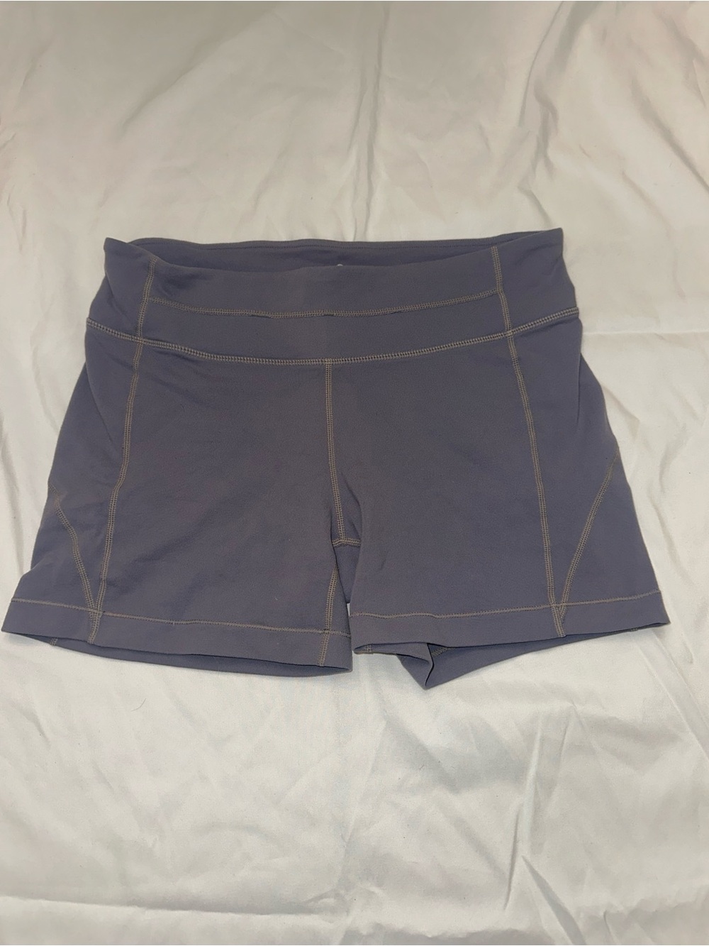 Athleta Lavender-Gray High-Rise Athletic Shorts